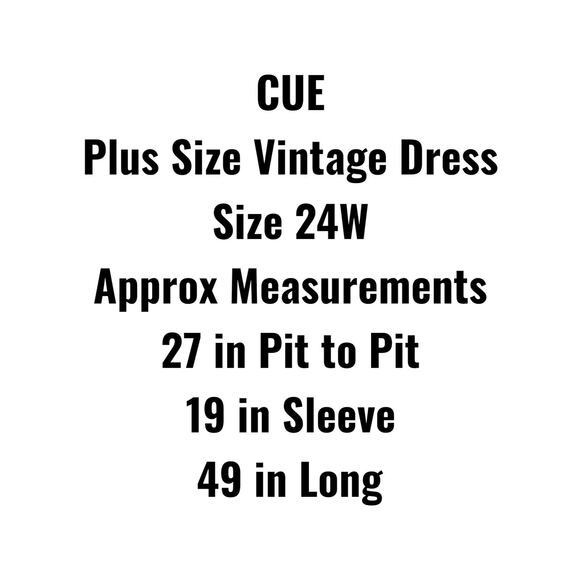 Cue Fashions Dress Women's Size 24W Purple Floral Broom Fold Vintage 3/4 Sleeve - Picture 2 of 12